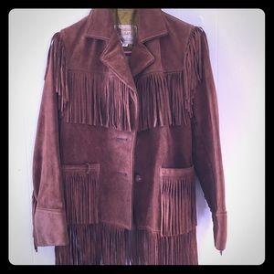 Fringe leather jacket